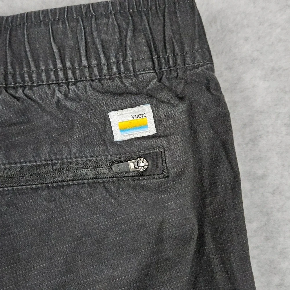 Vuori Men's Large Gray Black Ripstop Climber Pants Jogger Hiking Activewear V412